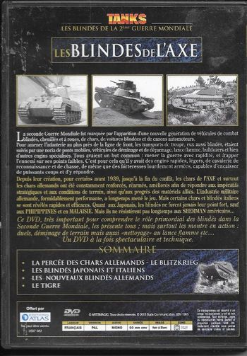 dvd les blindes de l axe les blindés de la 2é guerre mondiale