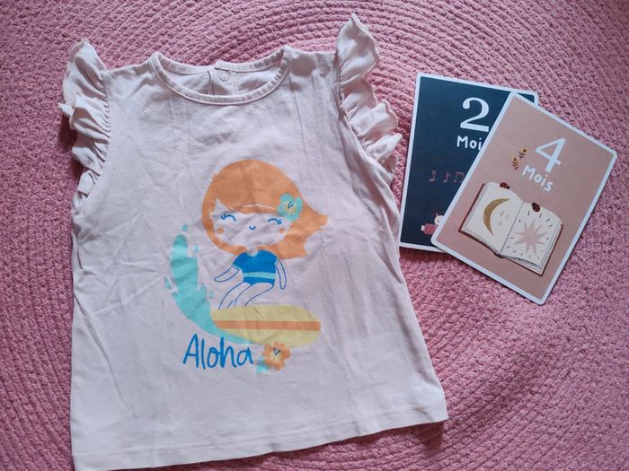 T-shirt manches courtes bébé fille Tex 23 mois