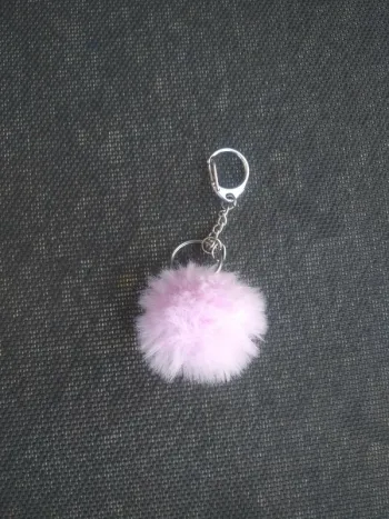 Porte clé Boule Pompon