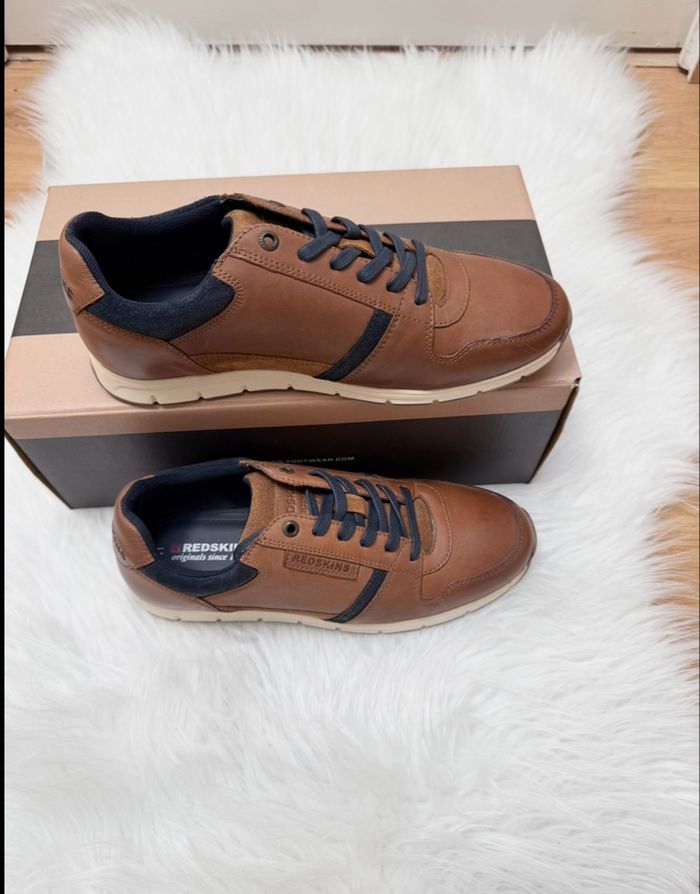 Baskets Redskins cuir – Taille 41 – marron  / camel – Neuf avec boîte - photo numéro 10