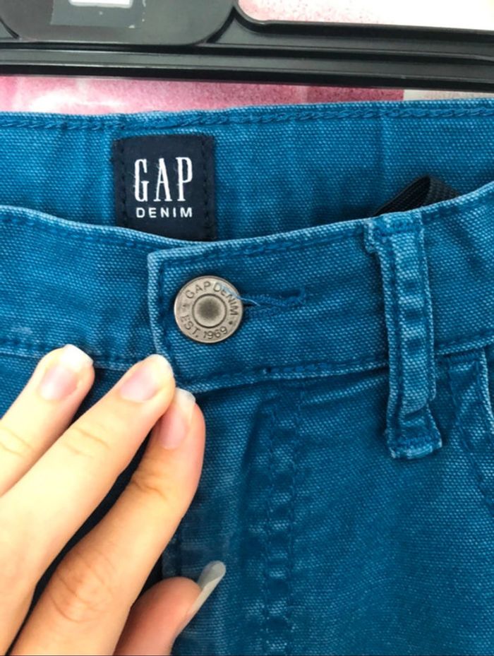 Regular Standard Stretch Skinny bleu ajustable Gap 16 ans - photo numéro 3