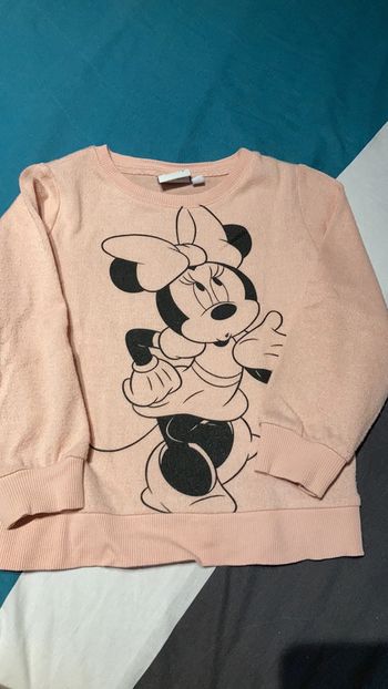 Petit pull fin minnie rose