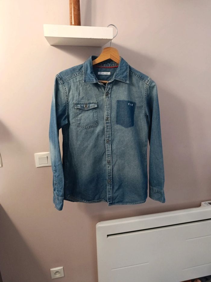 Magnifique chemise épaisse en jean Gémo 14 ans