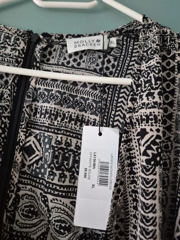 Robe porte feuille à imprimés noir et blanc, Molly bracken, taille XL - photo numéro 5