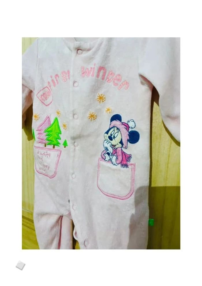 -50 % par lot - Pyjama Disney dors bien grenouillère velours ouverture par l’avant Minnie - photo numéro 2