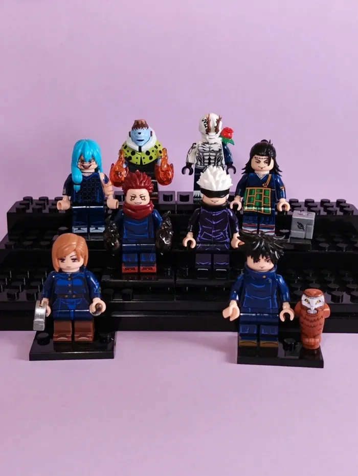 Jujutsu Kaisen - lot de 8 Mini figurines au format Lego