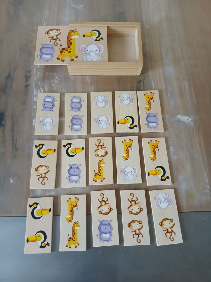 Domino animaux en bois - photo numéro 3