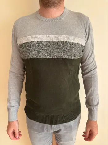 Pull gris et Kaki - Homme - 38/M