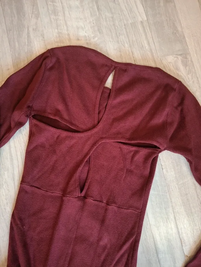 Robe pull bordeaux - photo numéro 4