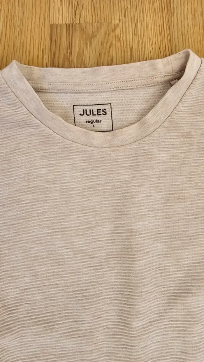 T shirt beige texturé Jules L