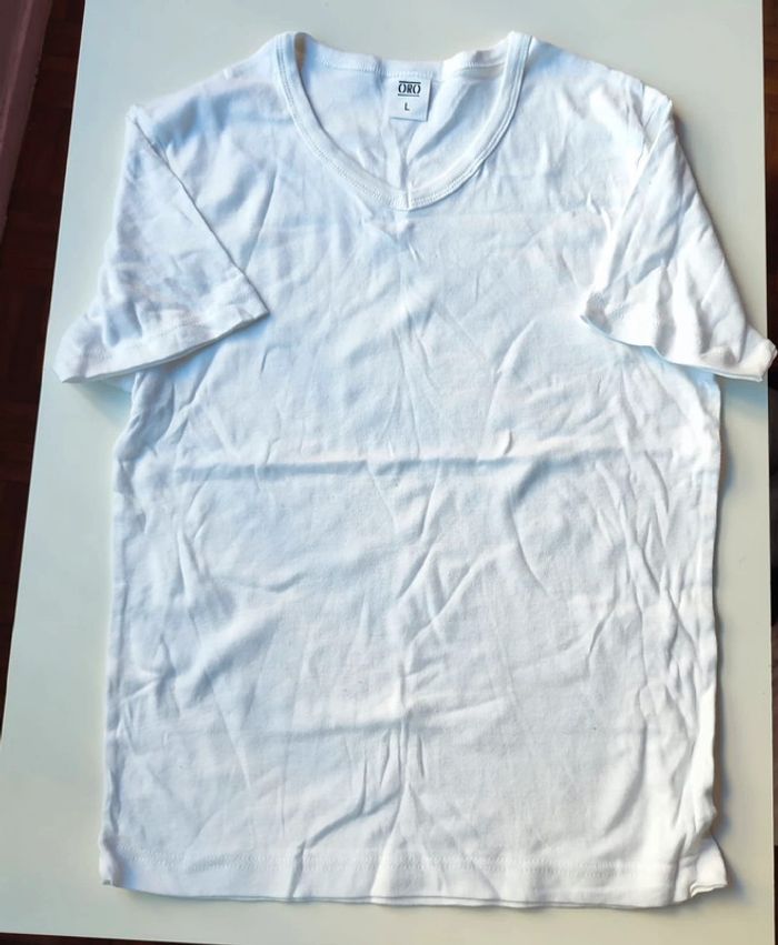 T-shirt blanc neuf taille L/XL Oro