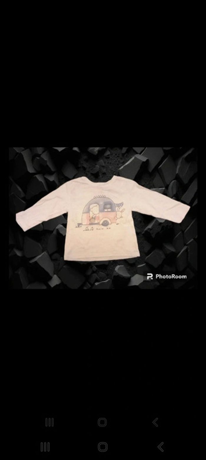 T shirt longues manches bébé fille 6/9 mois