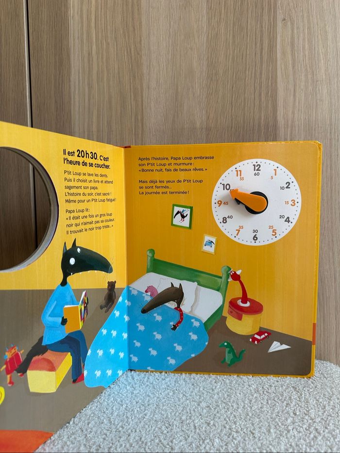 Livre apprends à lire l’heure avec p’tit loup - photo numéro 3