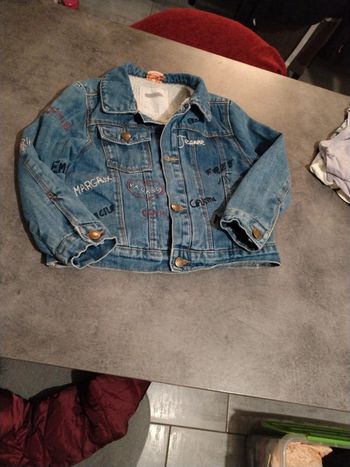 Veste en jean molletonnée 4 ans