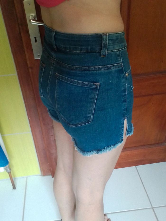 Short femme simili jeans - photo numéro 7