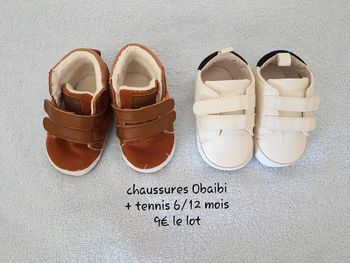 Lot de 2 paires de Chaussures 6 - 12 mois