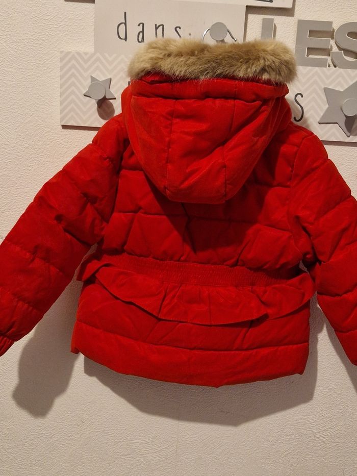 Doudoune tissu rouge sergent major neuve 2ans - photo numéro 9