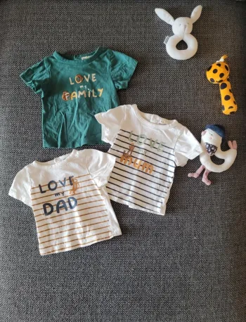 T-shirts manches courtes garçon TAO 3 mois