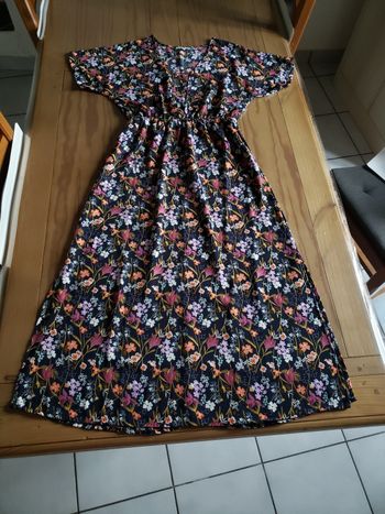 Robe longue manches courtes 