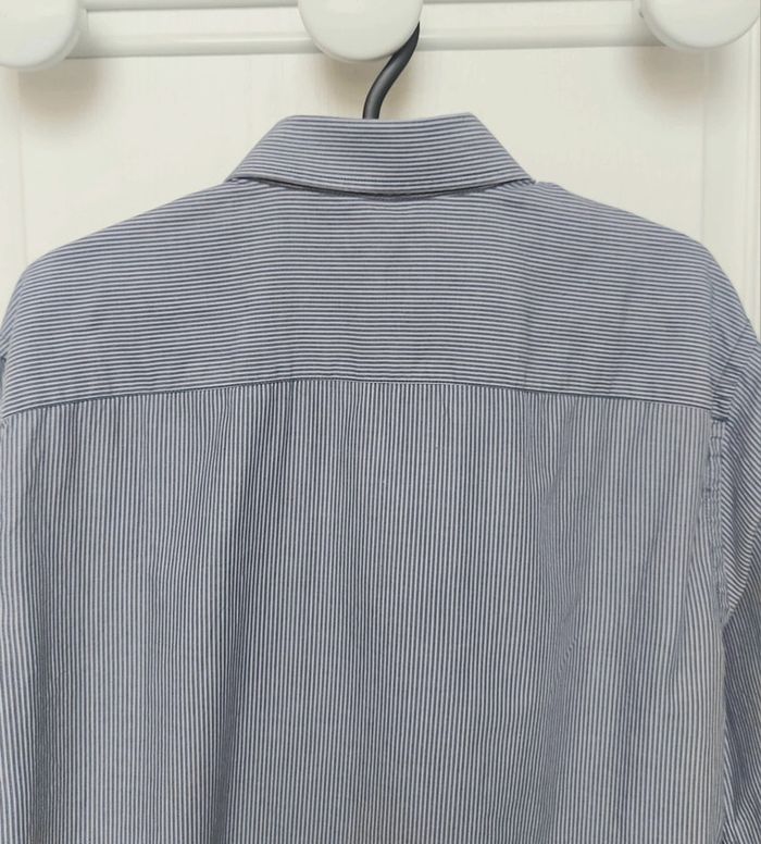 Chemise homme rayée bleu/gris Burton of London Taille 4 41-42 - photo numéro 4
