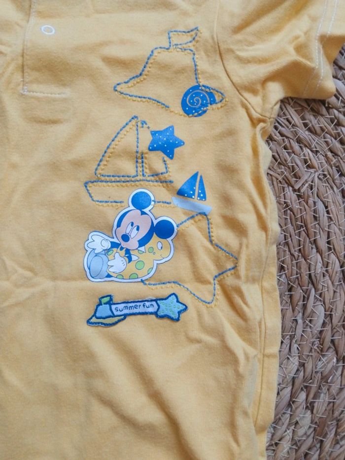 Combishort combinaison été Mickey, Disney, 12 mois - photo numéro 2
