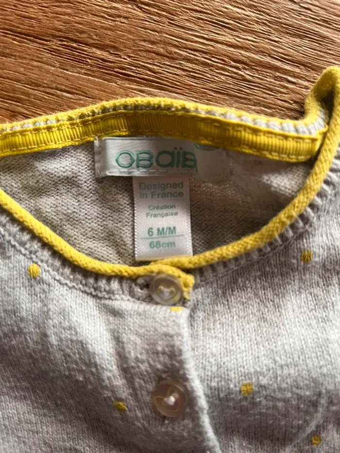 Gilet 6 mois Obaibi - photo numéro 2