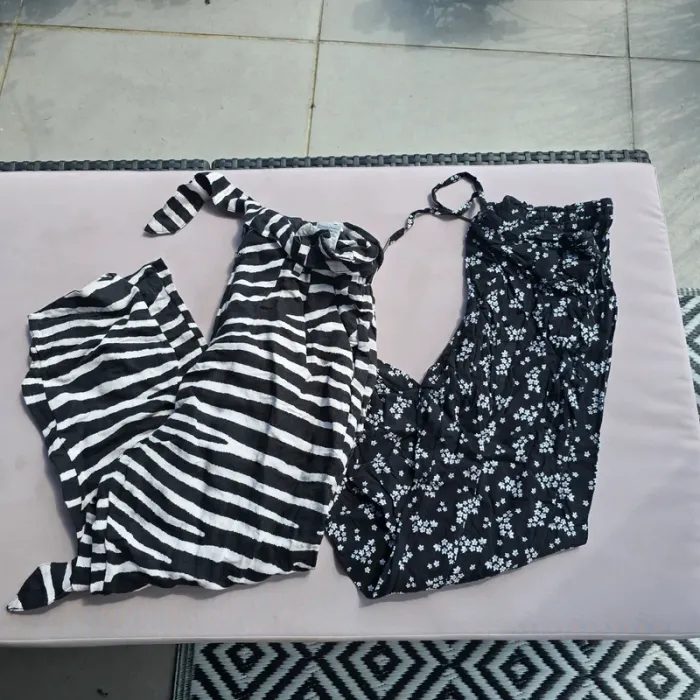 Lot de 2 pantalons imprimé 38 h&m kiabi motifs - photo numéro 2