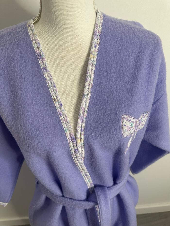 Peignoir long polaire lila mauve Triumph T40 L - photo numéro 2