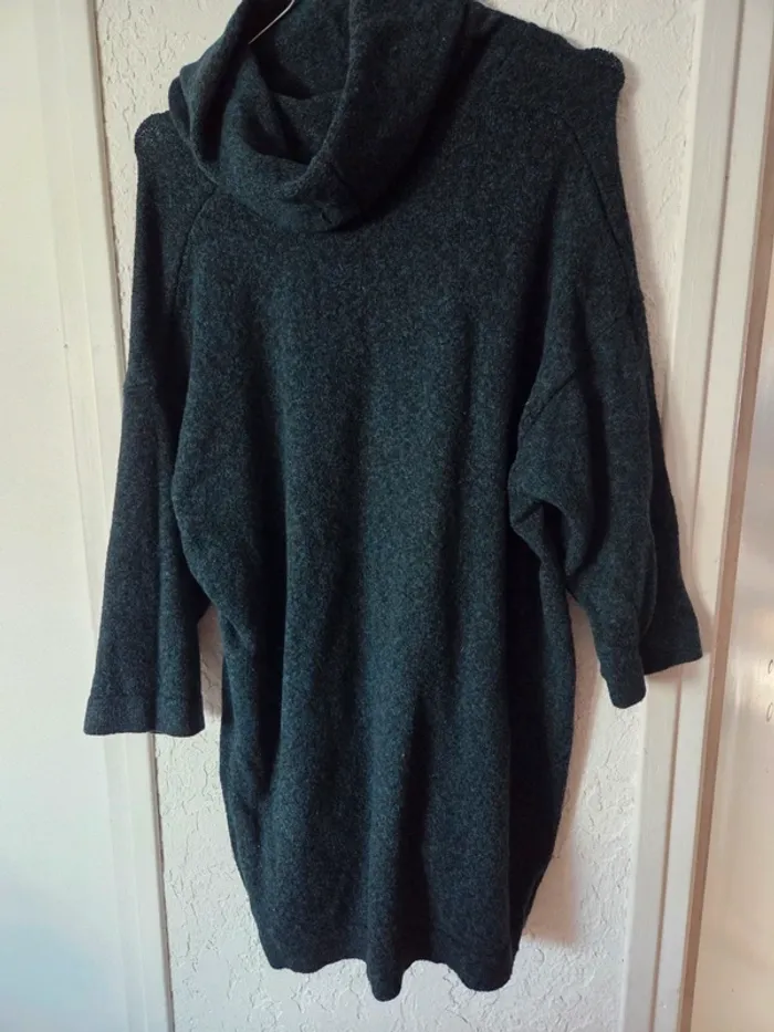 Robe pull femme vert