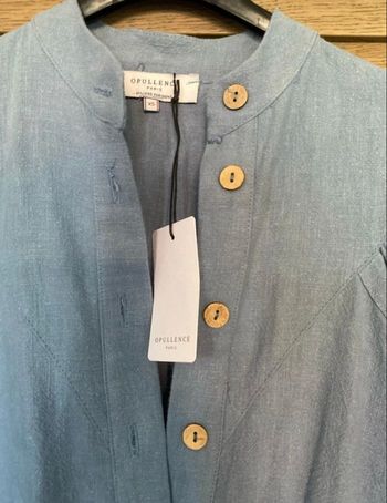 Robe bleue en lin neuf 