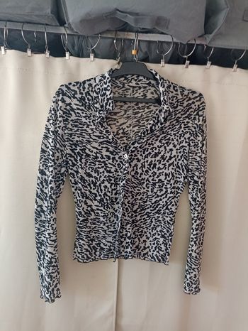 Chemise manches longues imprimée léopard femme taille S/36 In Extenso 