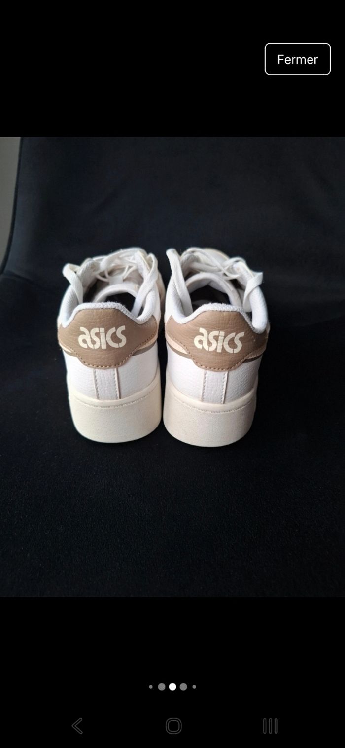 Asics japan s pf 38 blanc beige marron femme baskets Sport compensé - photo numéro 4