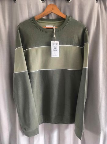 Sweat Jules vert et blanc taille L neuf avec étiquette