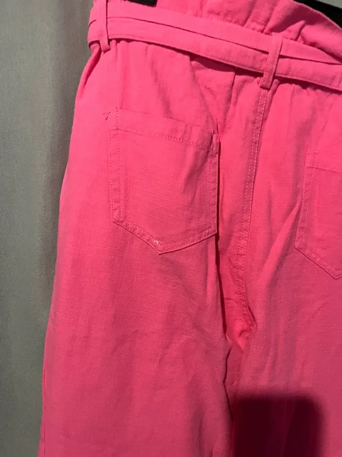 Pantalon léger jambe large rose - photo numéro 6