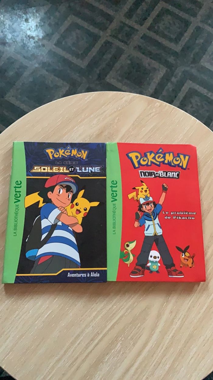 2 livres pokemon bibliothèque verte