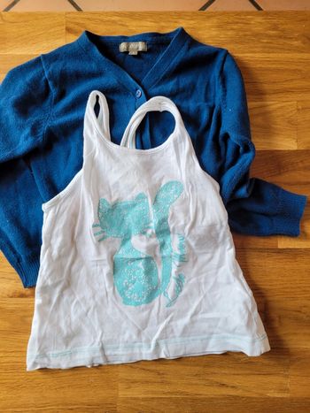 Ensemble gilet boléro 2 ans tbe