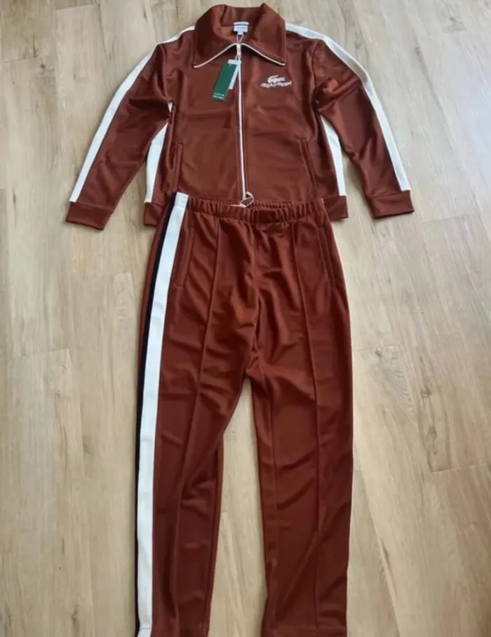 Ensemble Lacoste X Ricky Régal Taille M Marron - photo numéro 3