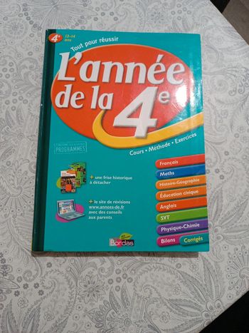 Livre Tout pour réussir l'année de la 4e