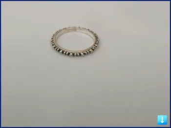 Bague argentée tendance en acier inoxydable