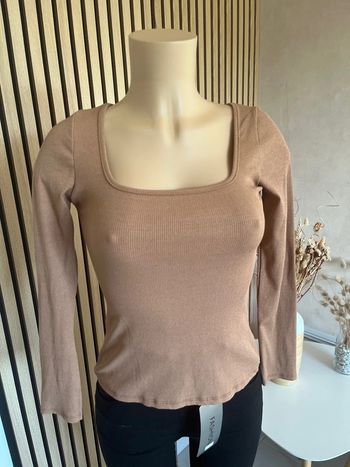 T-shirt manches longues camel