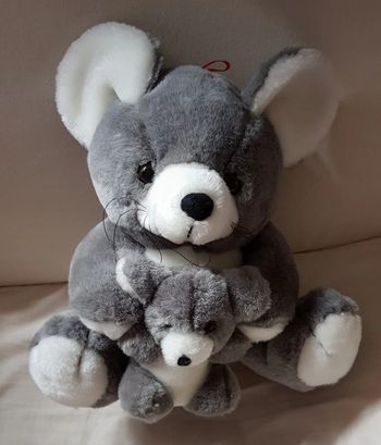 Peluche souris et son bébé en parfait état