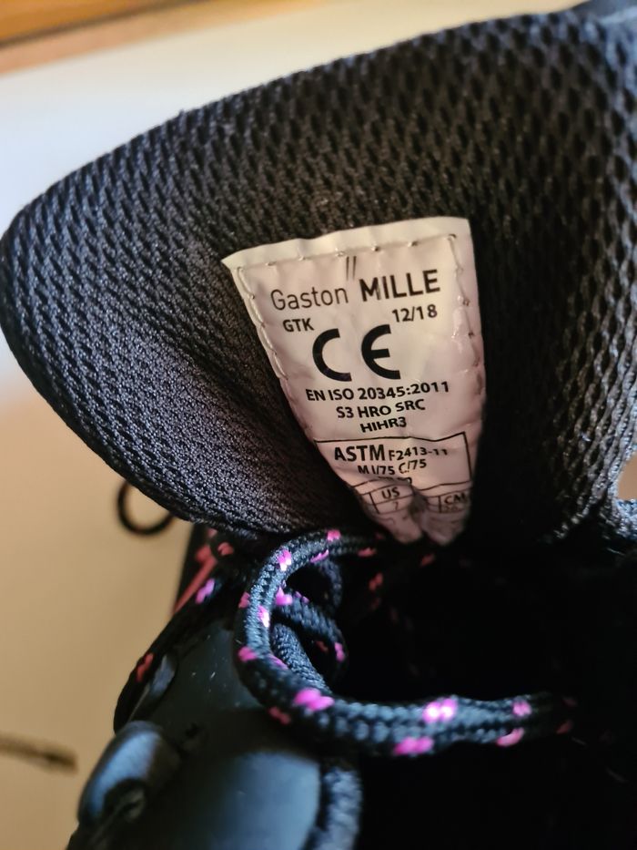 Chaussures de sécurité. Femme. Taille 40. Gaston mille. Neuve - photo numéro 5