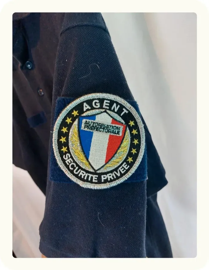Polo agent sécurité avec écusson - photo numéro 4