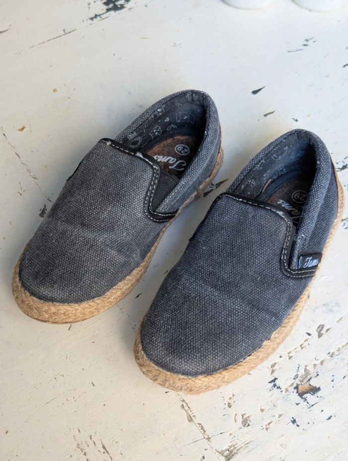 Espadrilles en toile gris foncé Tams – pointure 29