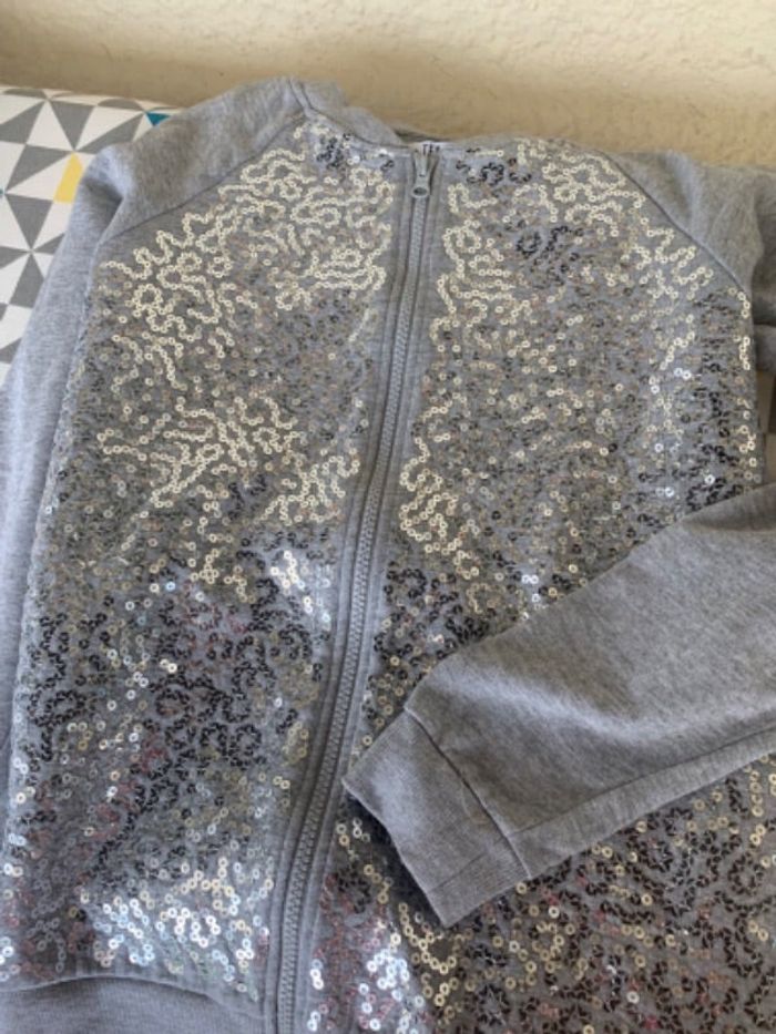 Veste sweat avec sequin