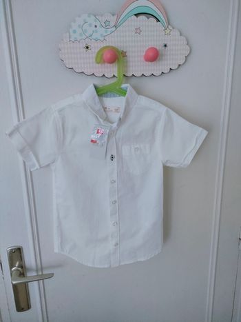 Chemise manches courtes blanche