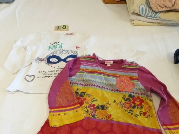 Lot t-shirts manches longues 18 mois - photo numéro 4