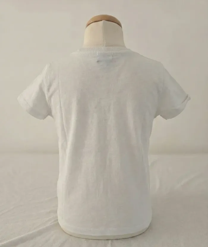 T-shirt Blanc Creeks - 6 ans (116 cm) - Style Vintage "Original" - photo numéro 2