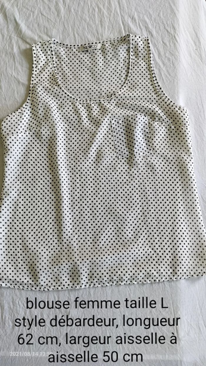 Blouse femme manches débardeur Taille L 40