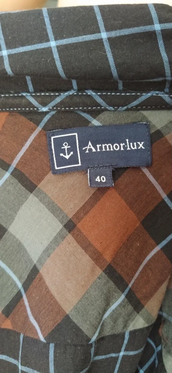 Chemise à carreaux avec capuche Armor lux - photo numéro 3